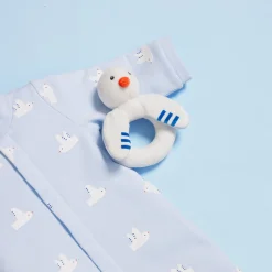 Doudou, Peluche|Eveil, Doudou Et Peluche-Jacadi Hochet anneau mouette - BLANC/BLEU