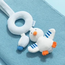 Doudou, Peluche|Eveil, Doudou Et Peluche-Jacadi Hochet mouette et poisson - BLANC/BLEU