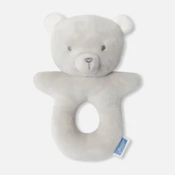 Doudou, Peluche|Eveil, Doudou Et Peluche-Jacadi Hochet ourson en velours - GRIS GIVRE