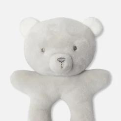 Doudou, Peluche|Eveil, Doudou Et Peluche-Jacadi Hochet ourson en velours - GRIS GIVRE
