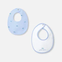 Bavoirs Et Langes-Jacadi Lot de 2 bavoirs en éponge - BLANC/BLEU