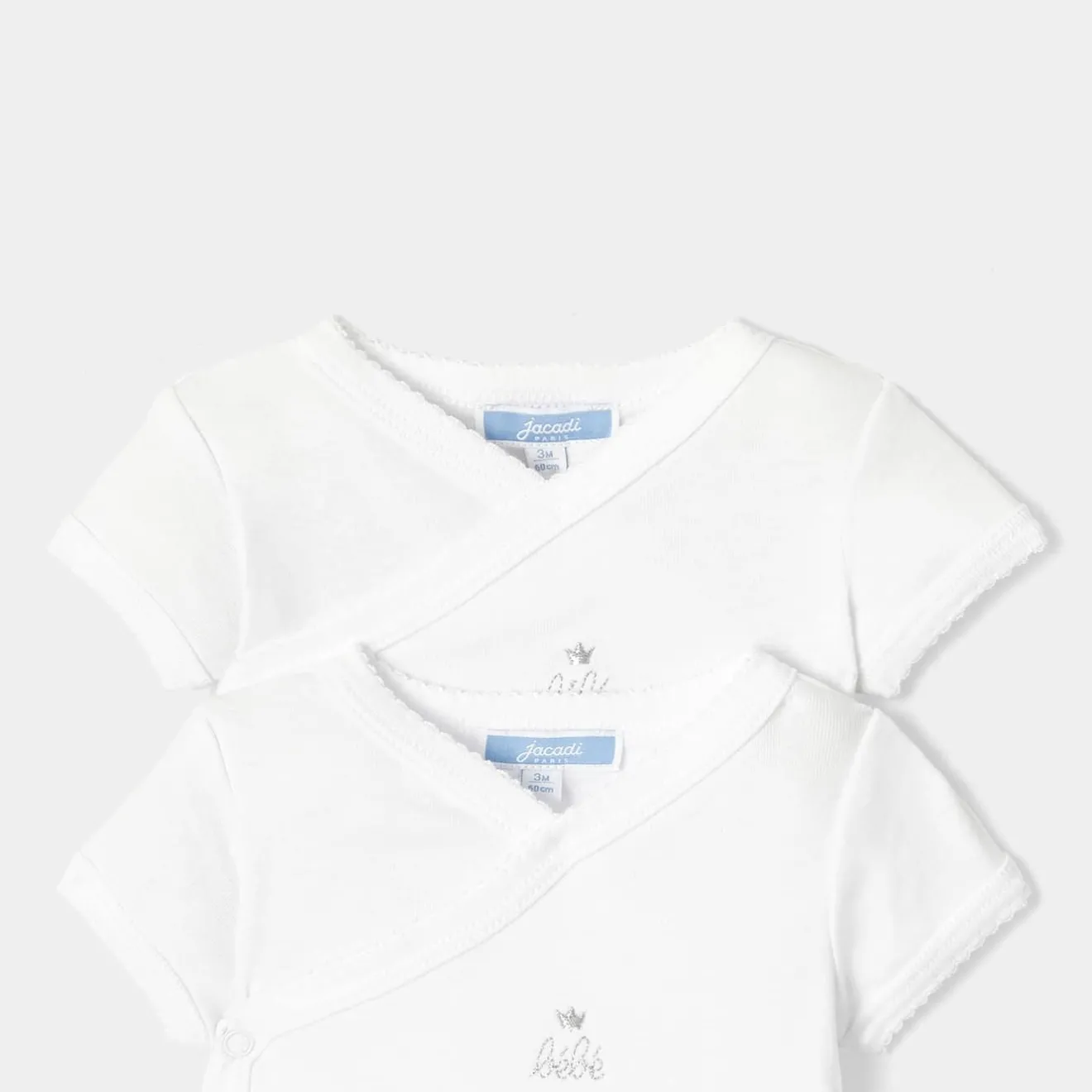 Body-Jacadi Lot de 2 bodies manches courtes bébé - blanc BLANC JACADI