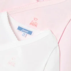 Body-Jacadi Lot de 2 bodies manches longues bébé fille - ROSE/BLANC