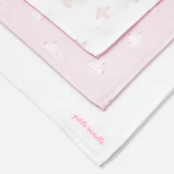 Bavoirs Et Langes-Jacadi Lot de 3 langes - lore ROSE/MULTICO