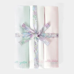 Bavoirs Et Langes-Jacadi Lot de 3 langes en coton - lore BLANC/MULTICO