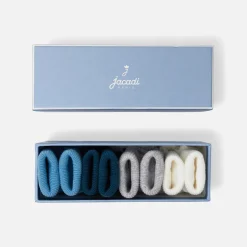 Accessoires-Jacadi Lot de 4 paires de chaussettes bébé garçon - lore BLEU/MULTICO