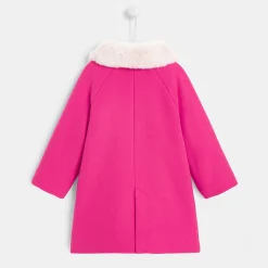 Manteaux, Vestes Et Combi Pilote-Jacadi Manteau bébé fille à col effet fourrure - ROSE FUSCHIA