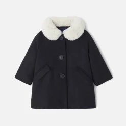 Manteaux, Vestes Et Combi Pilote-Jacadi Manteau bébé fille en drap de laine - marine MARINE JACADI