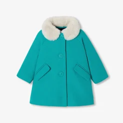 Manteaux, Vestes Et Combi Pilote-Jacadi Manteau bébé fille en drap de laine - VERT ROSEAU