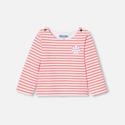 T-Shirt Et Polo-Jacadi Marinière bébé fille - BLANC/CORAIL