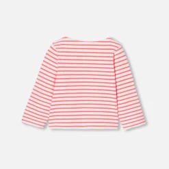T-Shirt Et Polo-Jacadi Marinière bébé fille - BLANC/CORAIL
