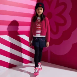 T-Shirt, Polo Et Sous-Pull-Jacadi Marinière enfant fille - BLANC/ROSE