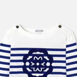 T-Shirt, Polo Et Sous-Pull-Jacadi Marinière enfant fille - BLANC/BLEU