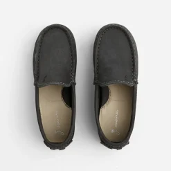 Chaussures Basses|Chaussures-Jacadi Mocassins enfant garçon en nubuck - gris anthracite GRIS ANTHRACITE JACADI