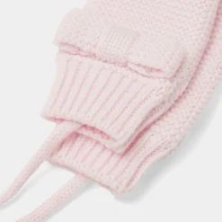 Accessoires-Jacadi Moufles bébé fille en tricot - rose poudre ROSE POUDRE JACADI