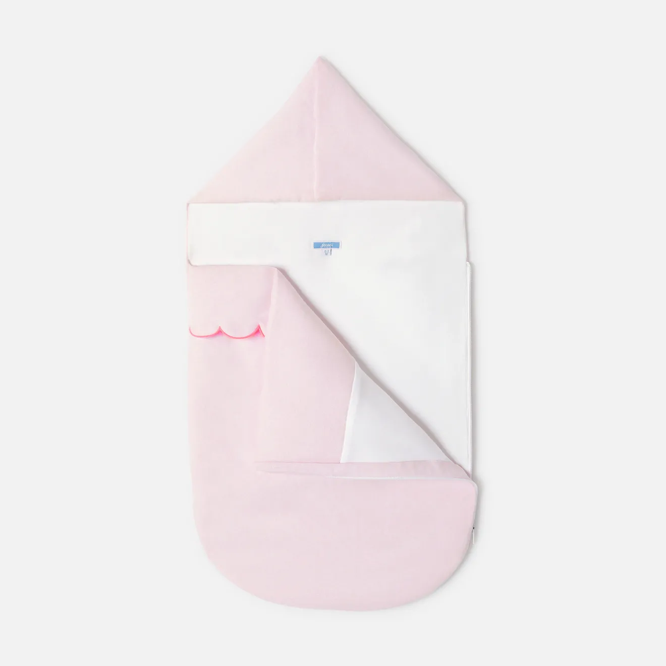 Gigoteuse, Couverture|Gigoteuses Et Couvertures-Jacadi Nid d'ange en lin à festons - rose pale ROSE PALE JACADI