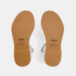 Sandales Et Nu-Pieds|Chaussures-Jacadi Nu-pieds enfant fille en cuir verni - blanc BLANC JACADI
