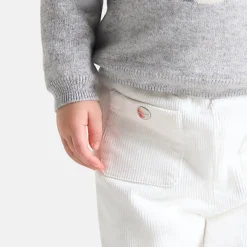 Pantalon Et Short-Jacadi Pantalon bébé fille en velours - blanc doux BLANC DOUX JACADI