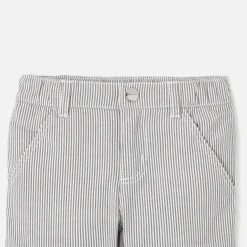 Pantalon Et Short-Jacadi Pantalon bébé garçon à rayures - BLANC/GRIS