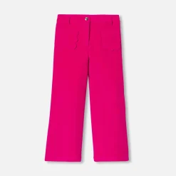 Pantalon Et Jogging-Jacadi Pantalon large en velours enfant fille - ROSE GRENADINE