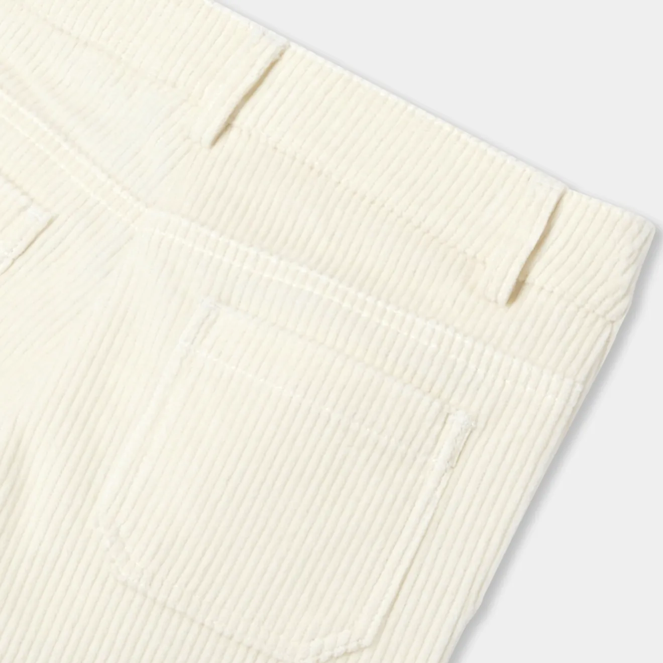 Pantalon Et Jogging-Jacadi Pantalon large enfant fille en velours côtelé - blanc doux BLANC DOUX JACADI