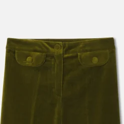 Pantalon Et Jogging-Jacadi Pantalon large enfant fille en velours - VERT OLIVE