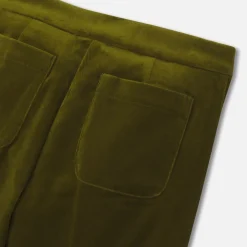 Pantalon Et Jogging-Jacadi Pantalon large enfant fille en velours - VERT OLIVE