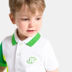 T-Shirt Et Polo-Jacadi Polo bébé garçon en piqué de coton - BLANC/VERT