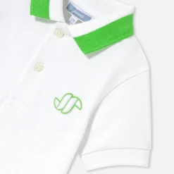 T-Shirt Et Polo-Jacadi Polo bébé garçon en piqué de coton - BLANC/VERT