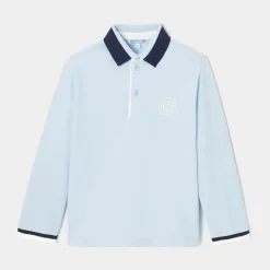 T-Shirt, Polo Et Sous-Pull-Jacadi Polo esprit rugby enfant garçon - bleu clair BLEU CLAIR JACADI