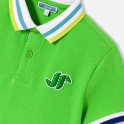 T-Shirt, Polo Et Sous-Pull-Jacadi Polo manches courtes enfant garçon - VERT TREFLE