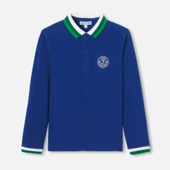 T-Shirt, Polo Et Sous-Pull-Jacadi Polo manches longues enfant garçon - BLEU RIVAGE