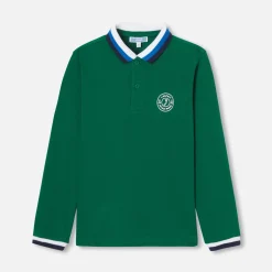 T-Shirt, Polo Et Sous-Pull-Jacadi Polo manches longues enfant garçon - VERT FONCE