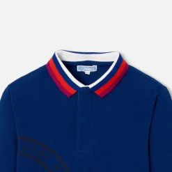 T-Shirt, Polo Et Sous-Pull-Jacadi Polo manches longues enfant garçon - BLEU FONCE