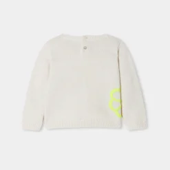 Pull, Sweat Et Cardigan-Jacadi Pull bébé fille à fleurs rebrodées - blanc doux BLANC DOUX JACADI