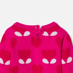 Pull, Sweat Et Cardigan-Jacadi Pull bébé fille en maille jacquard - lore ROSE/MULTICO