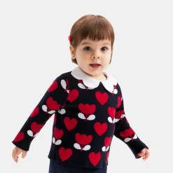 Pull, Sweat Et Cardigan-Jacadi Pull bébé fille en maille jacquard - lore MARINE/MULTICO