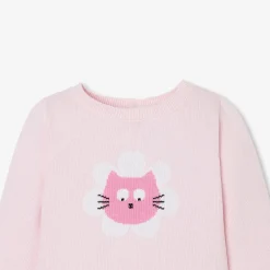 Pull, Sweat Et Cardigan-Jacadi Pull bébé fille Intarsia - rose poudre ROSE POUDRE JACADI