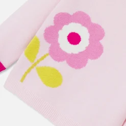Pull, Sweat Et Cardigan-Jacadi Pull bébé fille Intarsia fleurs - rose poudre ROSE POUDRE JACADI