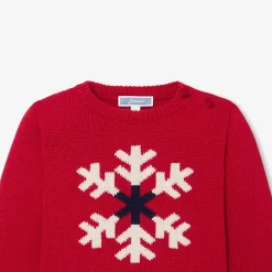 Pull, Sweat Et Cardigan-Jacadi Pull bébé garçon intarsia flocon - ROUGE BRIQUE