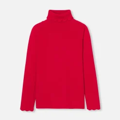 Pull, Sweat Et Cardigan-Jacadi Pull col roulé enfant fille - rouge ROUGE JACADI