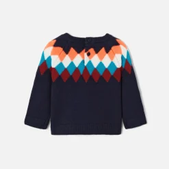 Pull, Sweat Et Cardigan-Jacadi Pull en jacquard bébé garçon - lore MARINE/MULTICO
