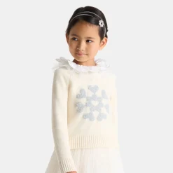 Pull, Sweat Et Cardigan-Jacadi Pull enfant fille en cachemire - blanc doux BLANC DOUX JACADI