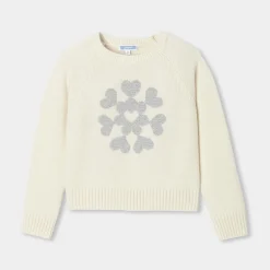 Pull, Sweat Et Cardigan-Jacadi Pull enfant fille en cachemire - blanc doux BLANC DOUX JACADI