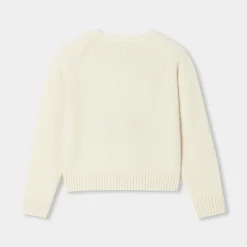 Pull, Sweat Et Cardigan-Jacadi Pull enfant fille en cachemire - blanc doux BLANC DOUX JACADI