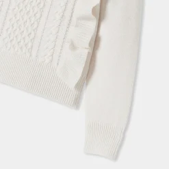 Pull, Sweat Et Cardigan-Jacadi Pull enfant fille en laine - blanc doux BLANC DOUX JACADI