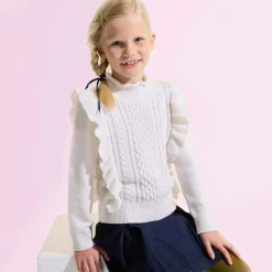 Pull, Sweat Et Cardigan-Jacadi Pull enfant fille en laine - blanc doux BLANC DOUX JACADI