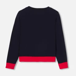 Pull, Sweat Et Cardigan-Jacadi Pull enfant fille motif tulipe - marine MARINE JACADI