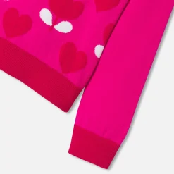 Pull, Sweat Et Cardigan-Jacadi Pull enfant fille motif tulipe - ROSE/ROUGE