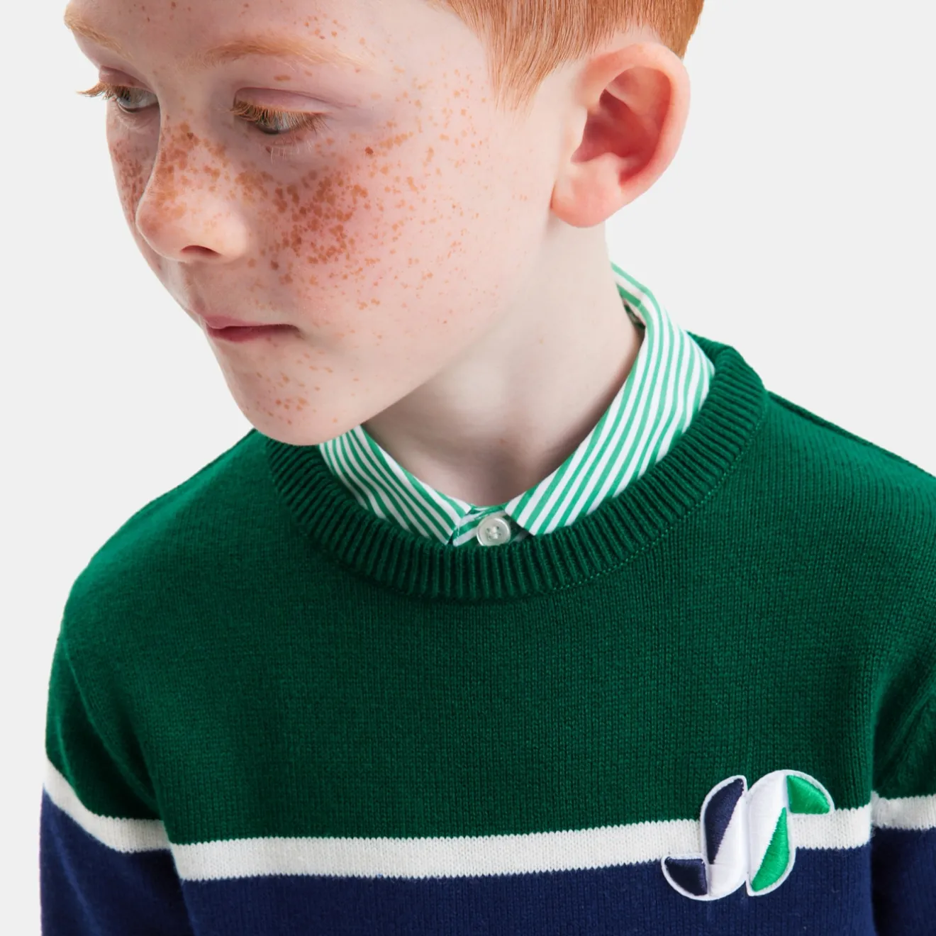 Pull, Sweat Et Cardigan-Jacadi Pull enfant garçon color block - lore GRIS/MULTICO